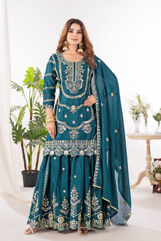 Top Plazzo With dupatta