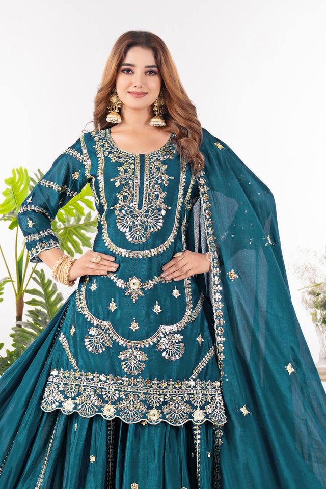 Top Plazzo With dupatta
