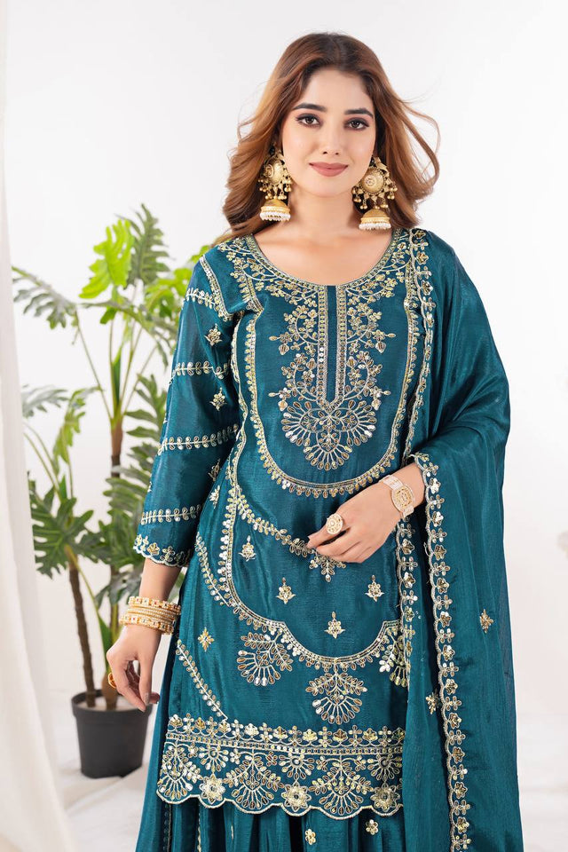 Top Plazzo With dupatta